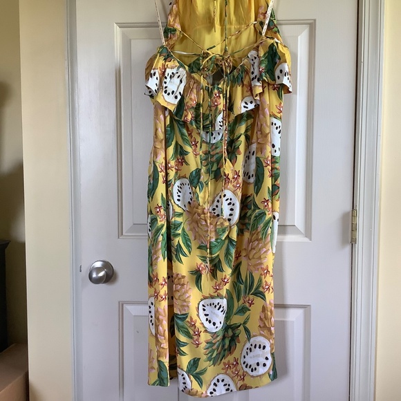 FARM RIO Biriba Sleeveless Midi Dress Yellow SZ XL - Picture 11 of 16